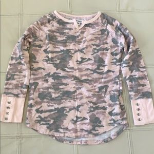Tractr Girls Pink Camo Shirt Sz 7/8